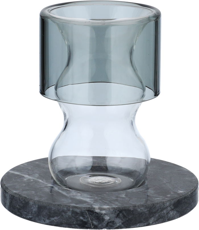 طقم تقديم شاي وقهوة زجاج صحن رخام السيف غاليري، 18 قطعة - شفاف أسود product image 3