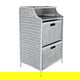 دولاب خوص وهج الماسة، 42×32×69 سم، درجين - رمادي فاتح product image 3