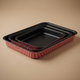 طقم صواني تيفال نيوفلون، 45×37×29 سم ، مستطيل ، 3 قطع - احمر product image 1
