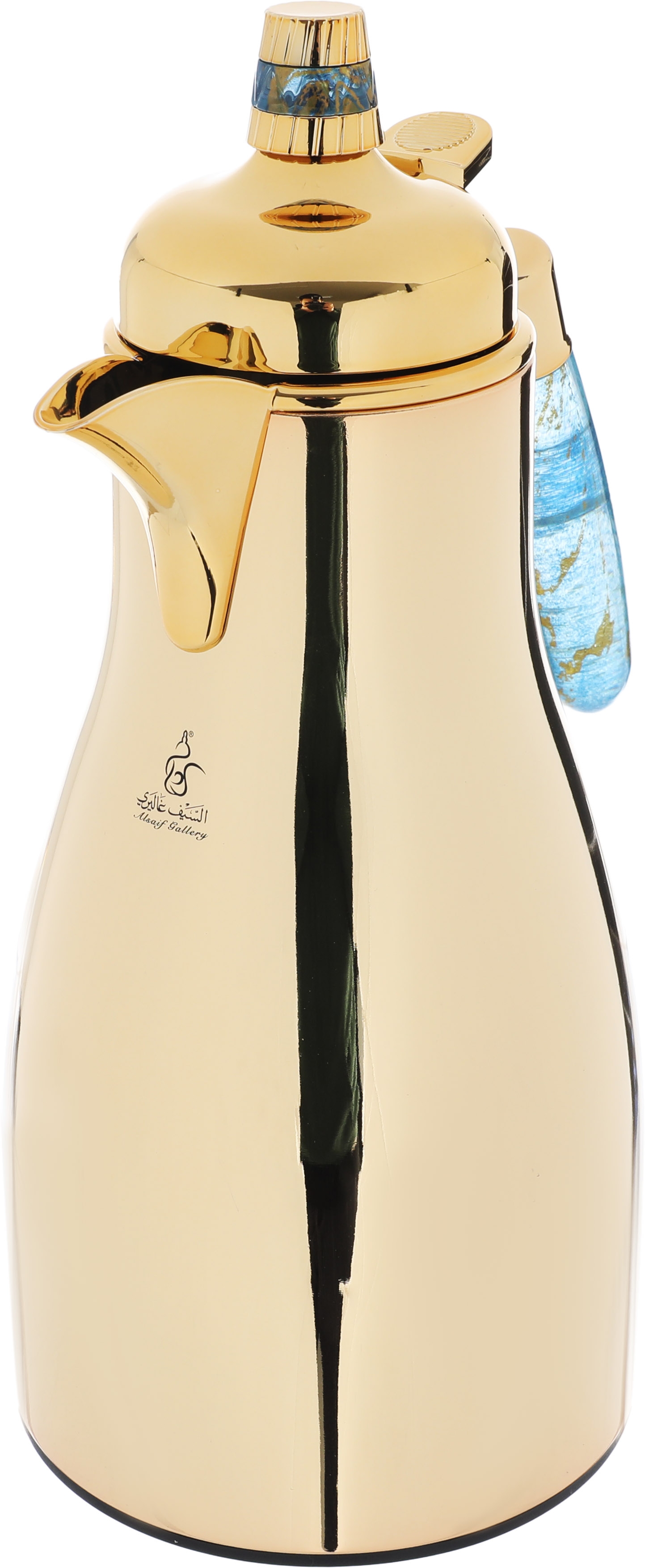 Al Saif Gallery Maimouna Steel thermos Set, 1 Liter, 2 Pieces - Gold product image 6