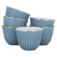 Al Saif Gallery porcelain Saudi coffee cups set, with golden calligraphy, 12 pieces - blue product image 1