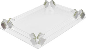 Al Saif Gallery Acrylic Serving Set, 2 Pieces, Rectangular - Clear product image