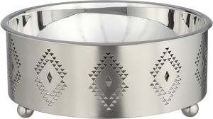 وعاء تقديم ستانلس استيل السيف غاليري، 11×23×23 سم، دائري عميق، قاعدة - فضي product image