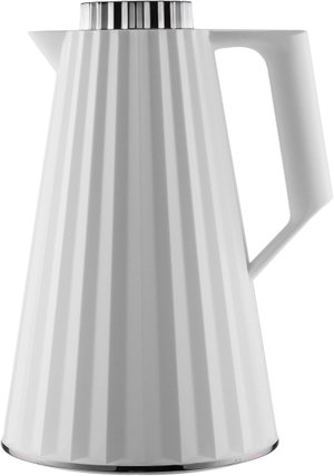 Elegance Figo Thermos, 1 liter, glass inner container, nickel lid - white product image 2