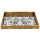 Saif Gallery wooden tofareya, 35.5 x 25.5 x 5 cm, rectangle, rose pattern - brown product image 1