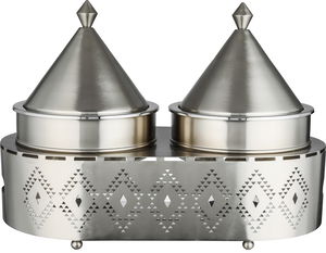 طقم سخان طعام ستانلس ستيل السيف غاليري، قطعتين، 1.25/1.25 لتر - فضي product image
