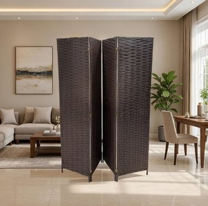 فاصل للغرف خشب الخيزران، 5×178×180 سم، 4 الواح - بني product image 2