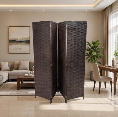 فاصل للغرف خشب الخيزران، 5×178×180 سم، 4 الواح - بني product image 2
