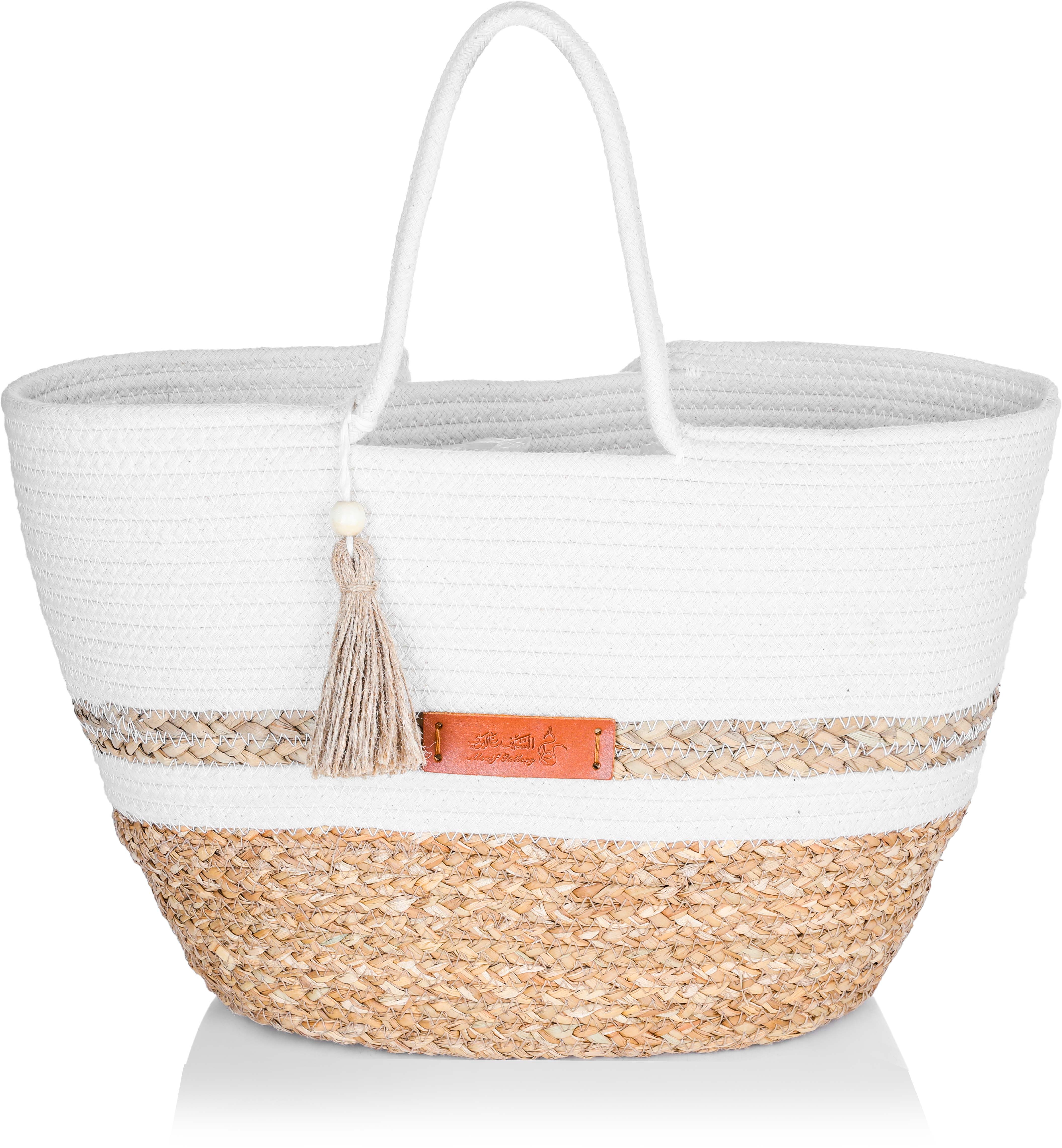 Al Saif Gallery wicker thermos bag, 50 x 30 cm - white product image