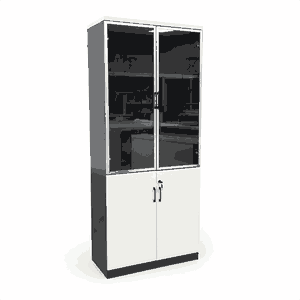 دولاب ملفات خشب، 200×80×40 سم - ابيض رمادي product image 2