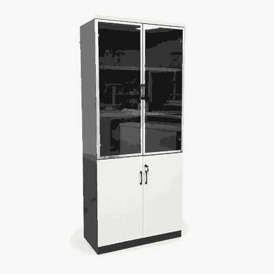 دولاب ملفات خشب، 200×80×40 سم - ابيض رمادي product image 2