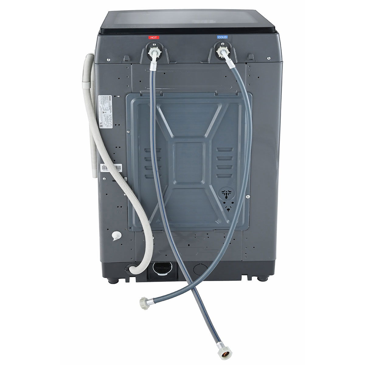 Edison Edstl09 Automatic Washing Machine, 9 Kg, 6 Programs, Top Load, Glass Door - Silver product image 4
