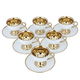 Al Saif Gallery Turkish coffee cups set with gold base, porcelain, 12 pieces, 90 ml - white product image 2
