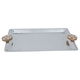 Tofaria Al Saif Gallery steel presentation, 55 x 33 x 3.5 cm, rectangle, wooden handle - silver product image 1