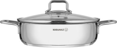 طقم قدور بيرلا ستانلس ستيل كوركماز ، 8 قطعة - فضي product image 3
