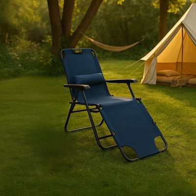 BackComfort Small Foam Floor Chair, 165x65x74 cm, Foldable - Blue product image 1