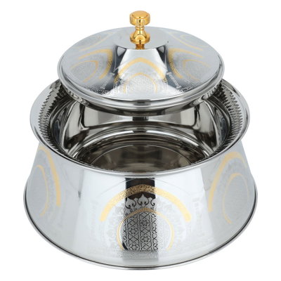 حافظة طعام ماجليت استيل السيف غاليري، 3500 مل، منقوش ذهبي - فضي product image 3