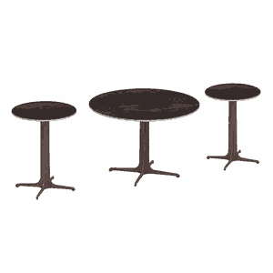 طقم طاولات سيراميك و معدن، 3 قطع - اسود بني product image 2