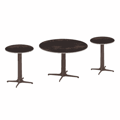 طقم طاولات سيراميك و معدن، 3 قطع - اسود بني product image 2