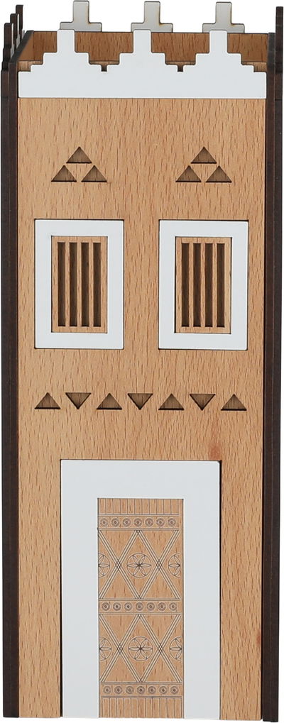 طقم مبخرة ارث السيف غاليري، 31x14x10 سم - بني داكن ابيض product image 3