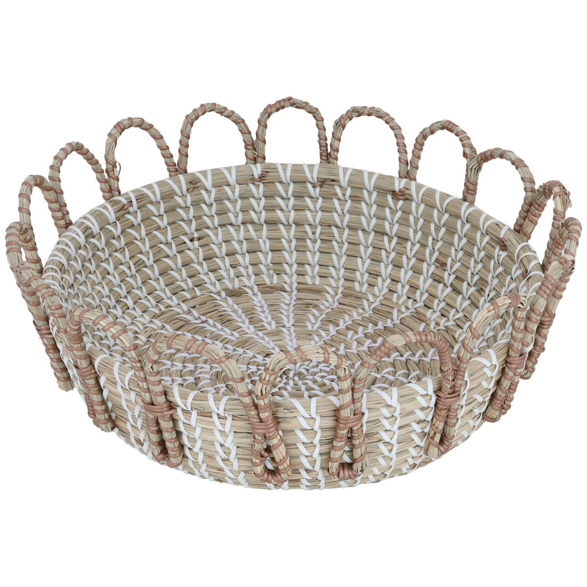 Al Saif Gallery aisha Khos, 37 x 37 x 9 cm, round - grey-beige product image