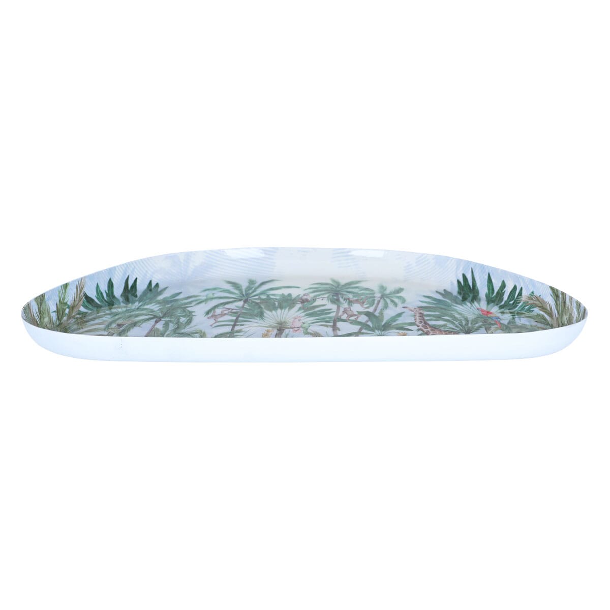 Al Saif Gallery serving plate, 35.5 x 25.5 x 1 cm - white green product image 1