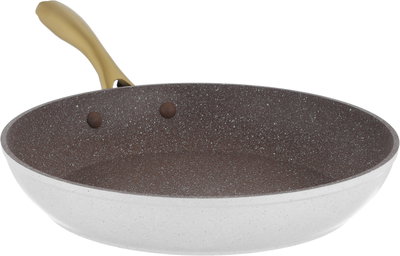 Rocky Granite Cookware Set with Glass Lid and Gold Handle, 7 Pieces - Beige product image 4