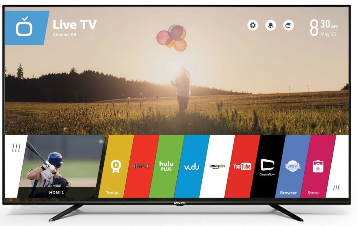 تلفزيون LED سمارت جي في سي برو، 50 بوصة، 4K UHD، رسيفر مدمج، ويب أو أس، ريموت سحري، GVC-50WS7100 - اسود مع حامل هدية product image 2