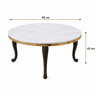 طقم طاولات سيراميك و معدن، 5 قطع - اسود رمادي product image 2