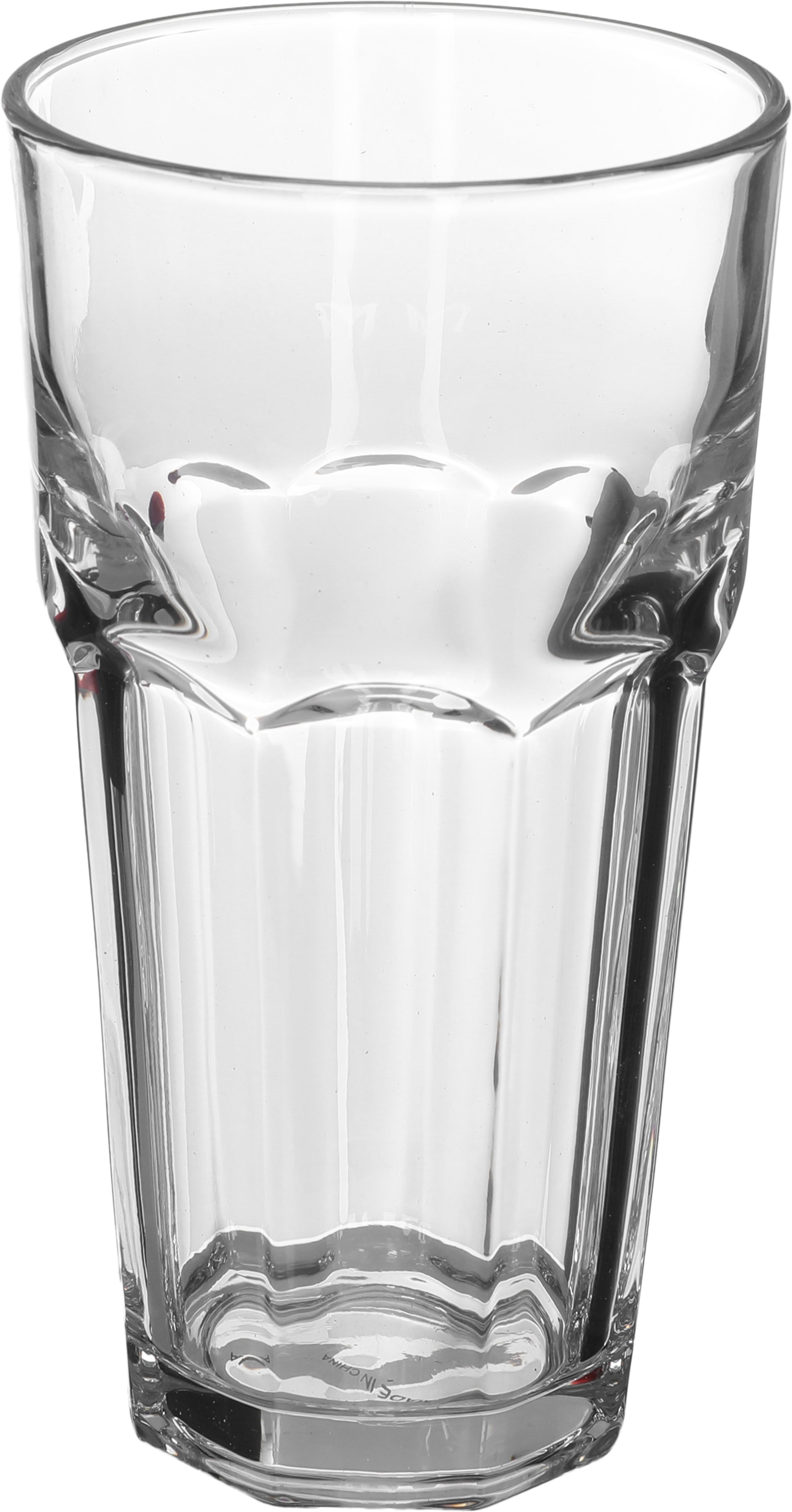 Al Saif Gallery glass water cups set, ribbed, 6 pieces - transparent product image 2