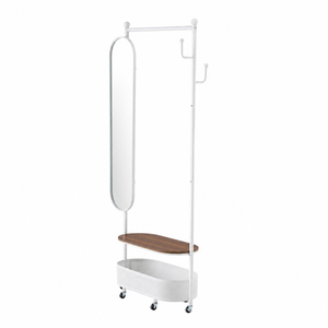 مراية ستاند زجاج، 185×70 سم، ستاند معدن - ابيض بني product image 2