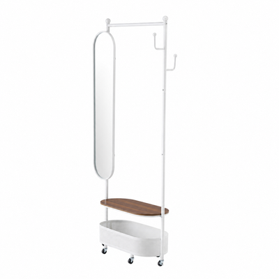 مراية ستاند زجاج، 185×70 سم، ستاند معدن - ابيض بني product image 2