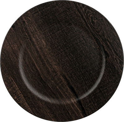 Al Saif Gallery Goozi Plastic Serving Tray, Round, 33x33x1.5 cm - Dark Brown product image 2