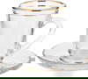 طقم تقديم شاي زجاج السيف غاليري، 26 قطع - شفاف ابيض product image 2