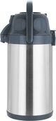ترمس جاغوار السيف غاليري، 3.5 لتر، حافظة داخلية استيل، هيكل خارجي استيل، ضغاط - رمادي فضي product image 2