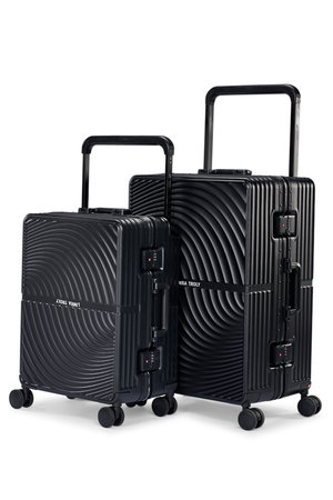 طقم شنط سفر بولي كربونات ليمرا، 2 مقاس، 4 عجلات، LMA-1914 - اسود product image 2