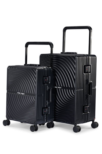 طقم شنط سفر بولي كربونات ليمرا، 2 مقاس، 4 عجلات، LMA-1914 - اسود product image 2