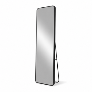 مراية ستاند زجاج، 160×40 سم، ستاند معدن - اسود product image 2