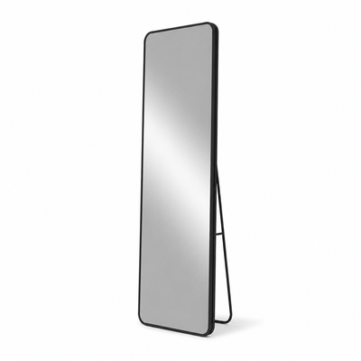 مراية ستاند زجاج، 160×40 سم، ستاند معدن - اسود product image 2