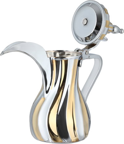 دلة الشمال الرومانسية استيل سيف بلص، 0.9 لتر - فضي ذهبي product image 4