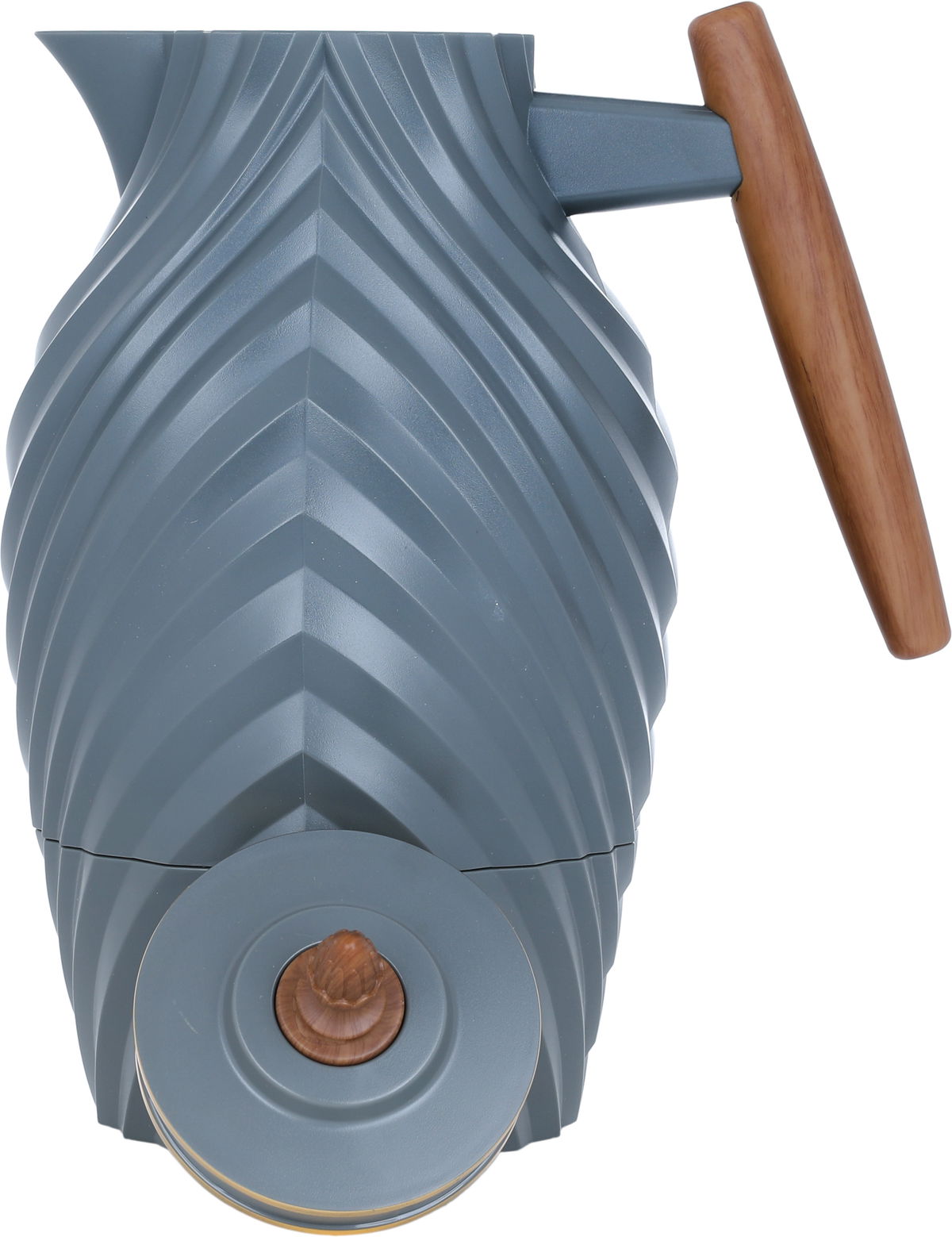 Everest Thermos, 1 liter, wooden handle, thermal glass inner shell, plastic outer shell - gray product image 2