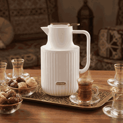 ترمس لورا برو تايملس، 1.5 لتر، حافظة داخلية زجاج حراري - بيج product image 2