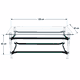 طقم طاولات زجاج و ستيل و اكرليك، 5 قطع - شفاف اسود product image 2