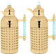 Sara Al Saif Gallery Thermos Set, 1/1 liter, crystal handle, thermal glass inner case, stainless steel outer body - gold product image 1