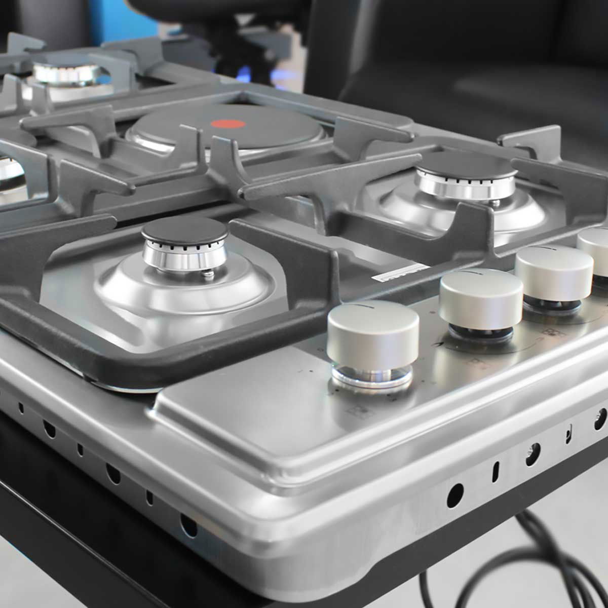 Ariston Am95E0Gmixsa Electric Stove, 5 Burners, 86 X 51 Cm - Silver product image 5