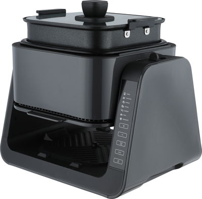 قلاية هوائية وشواية إديسون، 1500 واط، 4 لتر، شاشة ديجيتال، 7 برامج، AF538T - رمادي غامق اسود product image 5