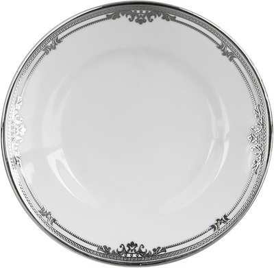 طقم سفرة بورسلان ريدج، 122 قطعة - ابيض فضي product image 9