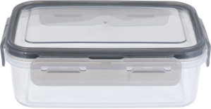 Al Saif Gallery Plastic Food Container with Lid, 850 ml, 18x12x6 cm, Rectangle - Gray product image 2