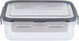 حافظة طعام بلاستيك بغطاء السيف غاليري، 850 مل، 18x12x6 سم، مستطيل - رمادي product image 2