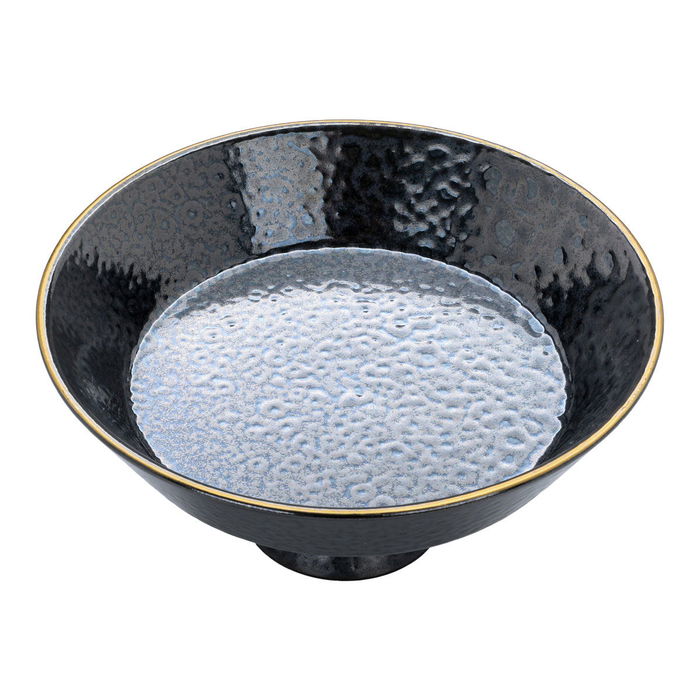 Al Saif Gallery serving stand with porcelain base, 19 x 19 x 9 cm, with golden font - black product image 2